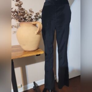 Isaac Mizrahi For Target Elegant Black Velvet Trousers Cottonblend EUC Sz 8